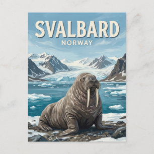 Walross in Svalbard Longyearbyen Norwegen Postkarte