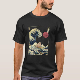 Walross Japanische Kanagawa Welle Lustiges Surf Ti T-Shirt