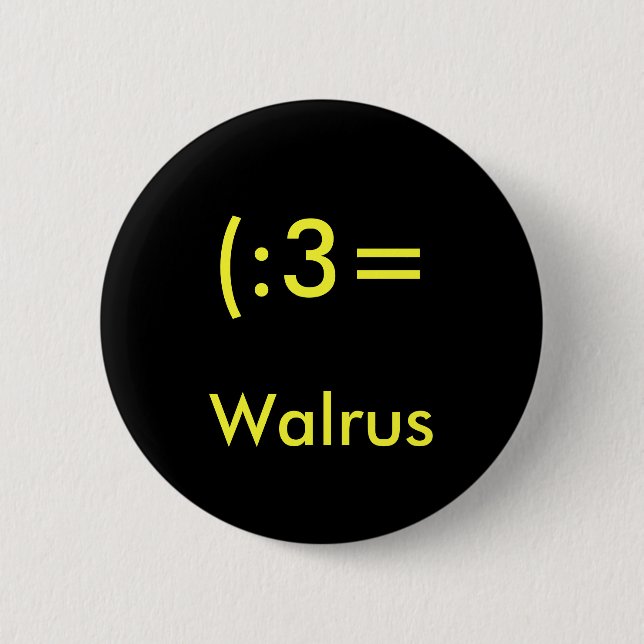 Walross-Knopf Button (Vorderseite)
