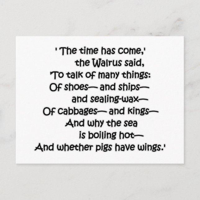 Walross-Kohlpflanzen Postkarte (Vorderseite)