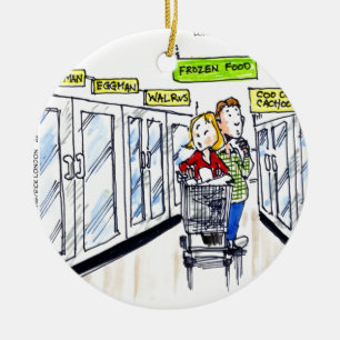 Walross Tiefkühlkost Sektion Lustig Keramikornament