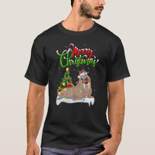 Walross-Weihnachtsdekorationen Weihnachtsmann Walr T-Shirt