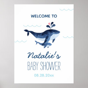 Walrosse Nautical Unter dem Meer Baby Shower Willk Poster