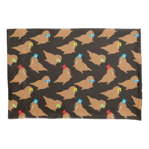 Walrus Cartoon Animal Muster Kissenbezug