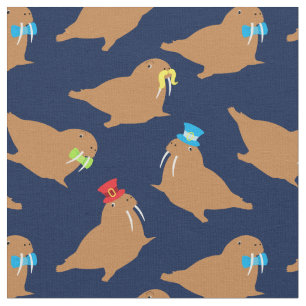 Walrus Cartoon Stoff