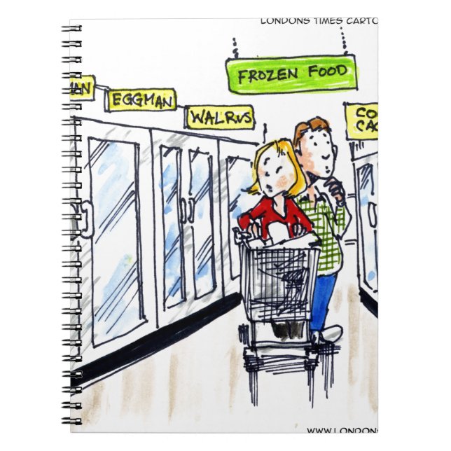 Walrus Frozen Food Section Funny Notizblock (Vorderseite)