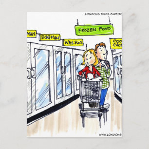 Walrus Frozen Food Section Funny Postkarte