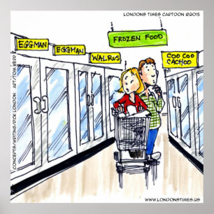 Walrus Frozen Section Funny Poster