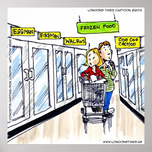 Walrus Frozen Section Funny Poster (Vorne)