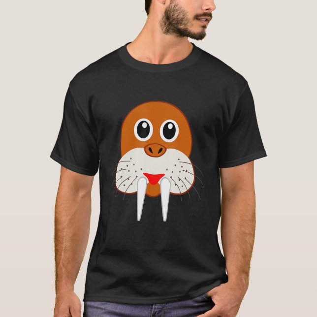 Walrus Head Face Costume T-Shirt (Vorderseite)