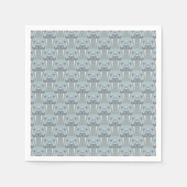 Walrus Mustache Pattern Serviette (Vorderseite)