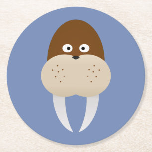 Walrus Runder Pappuntersetzer