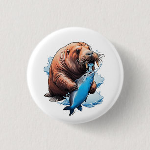 Walrusfischerei im Meer Button