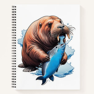 Walrusfischerei im Meer Notizbuch
