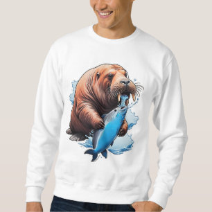 Walrusfischerei im Meer Sweatshirt