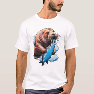 Walrusfischerei im Meer T-Shirt