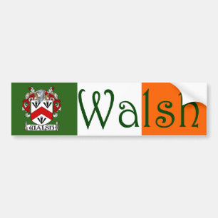 Walsh Coat of Arms Flag Autoaufkleber