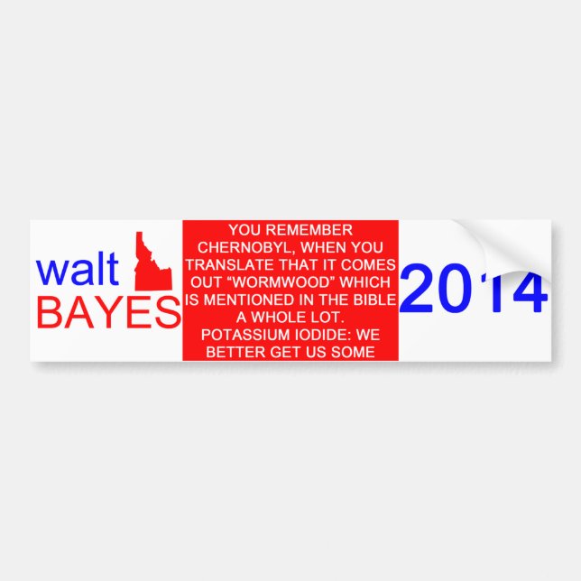 Walt Bayes Autoaufkleber (Vorne)
