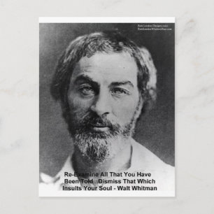 Walt Whitman "Die Seele Beleidigen" Zitate Geschen Postkarte
