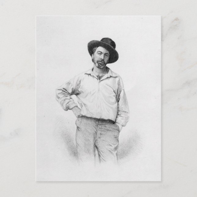 Walt Whitman, frontispiece to 'Blätter of Postkarte (Vorderseite)