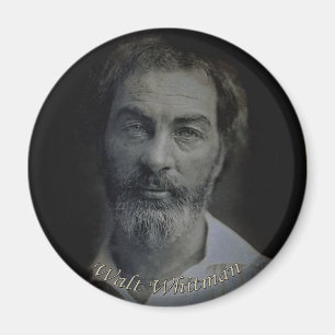 Walt Whitman Hand-Tönte Porträt, Alter 35 ab Magnet