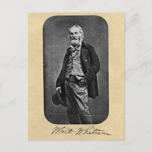 Walt Whitman im Alter von 41 Jahren Porträt Postkarte