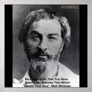 Walt Whitman "Insult the Soul" Weisheitsdoster Poster