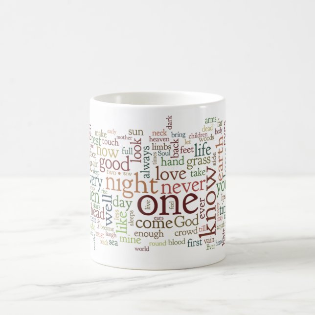 Walt Whitman Lied von mich - Blätter der Kaffeetasse (Mittel)