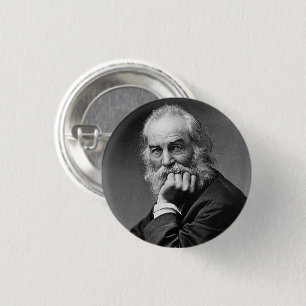 Walt Whitman Portrait Button