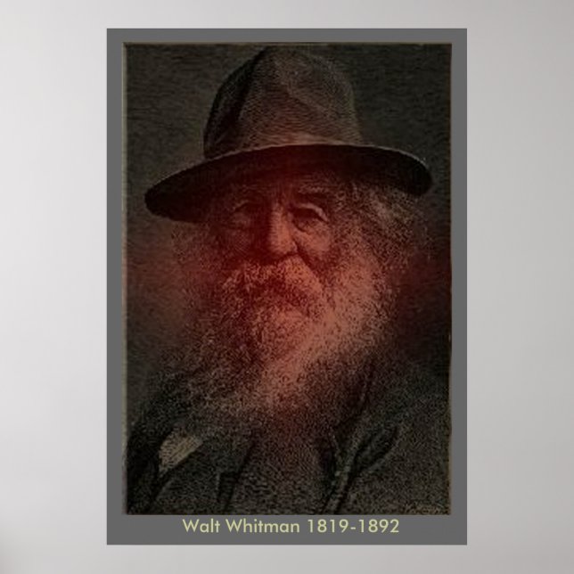 Walt Whitman - Portrait Poster (Vorne)