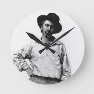 Walt Whitman Runde Wanduhr