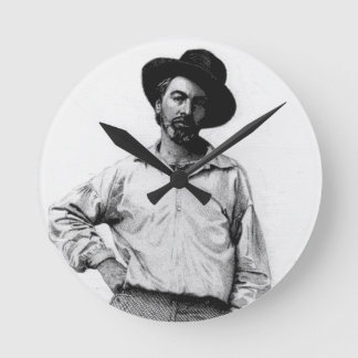 Walt Whitman Runde Wanduhr