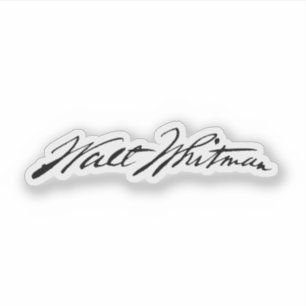 Walt Whitman Signatur Aufkleber