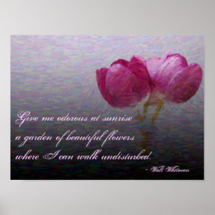 Walt Whitman Tulips Painting Poster
