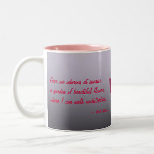Walt Whitman Tulpen Keramik-Tasse Zweifarbige Tasse