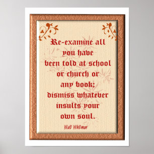 Walt Whitman Zitat - Poster