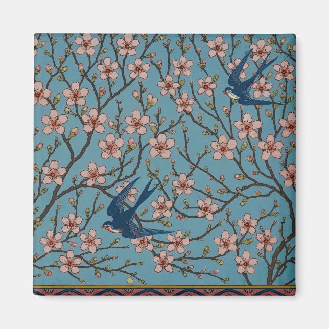 Walter Crane Almond Blossom & Swallow Magnet (Vorne)