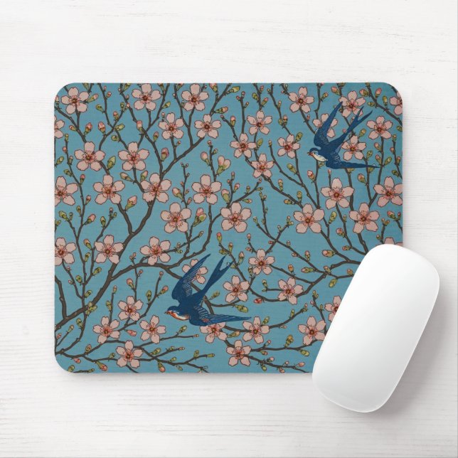 Walter Crane Almond Blossom & Swallow Mousepad (Mit Mouse)
