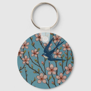 Walter Crane Almond Blossom & Swallow Schlüsselanhänger