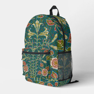 Walter Crane Antike Lilie und Rose Floral Bedruckter Rucksack