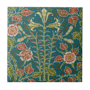 Walter Crane Antike Lily und Rose Blumenmuster Fliese