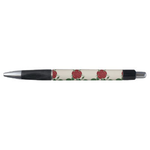 Walter Crane Antikes Saxon-Rot-Rosen-Muster Kugelschreiber