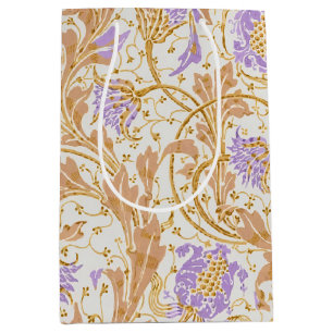 Walter Crane Arts and Crafts Lila Blumenkunst Mittlere Geschenktüte