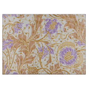Walter Crane Arts and Crafts Lila Blumenkunst Schneidebrett