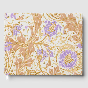 Walter Crane Arts and Crafts Purple Blumenkunst Gästebuch