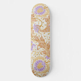 Walter Crane Arts and Crafts Purple Blumenkunst Skateboard