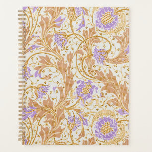 Walter Crane Arts & Crafts Art floral pourpre