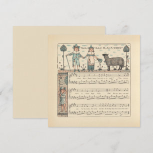 Walter Crane Baa Baa schwarzes Schaf Kinderreim Karte