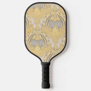 Walter Crane Blue White Tulips & Acanthus Pickleball Schläger