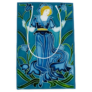 Walter Crane Bluebell Art Nouveau Blumenjungfrau Mittlere Geschenktüte